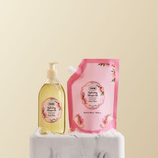 Nachfüllung Feuchtigkeitsspendendes Duschöl 500 ml - Green Rose
